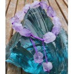 Natural Amethyst Point Gemstone Adjustable Bracelet